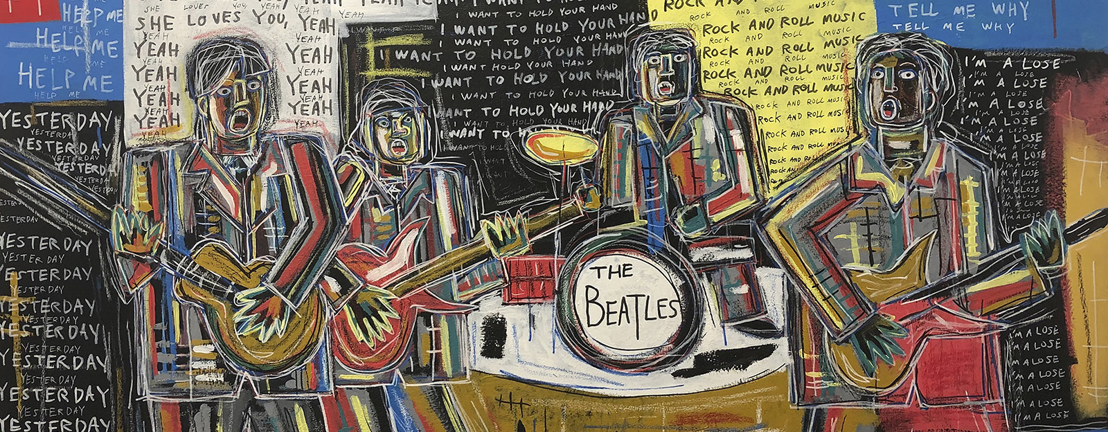 Painting of the Beatles by Johannes Green