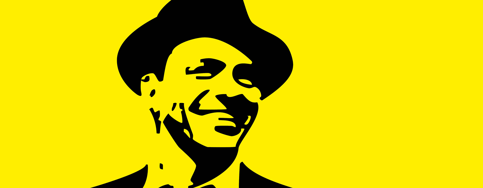 Bild på Frank Sinatra mot gul bakgrund